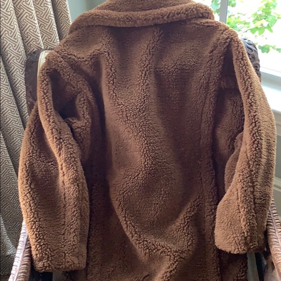 🛑SOLD🛑 BOOHOO CHOCOLATE OVERSIZED TEDDY FAUX FUR COAT M - Picture 10 of 15